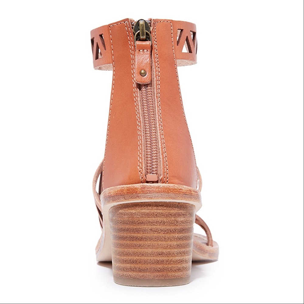 Dempsey Geo Genuine Leather Kitten Heel Sandal - Picture 3 of 3